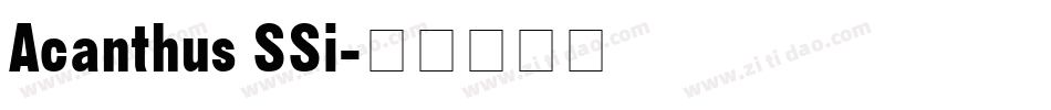 Acanthus SSi字体转换